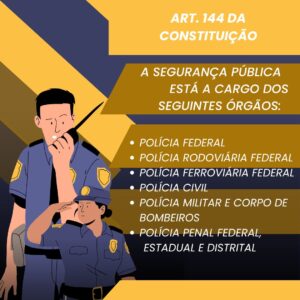 Dia do Guarda Civil azul amarelo post para Instagram