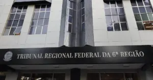 Fachada do edifício sede do Tribunal Regional Federal da 6ª região, na cidade de Belo Horizonte, Minas Gerais (TRF 6)