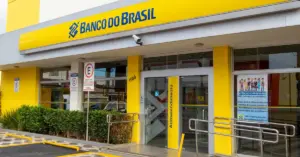 Fachada do Banco do Brasil.