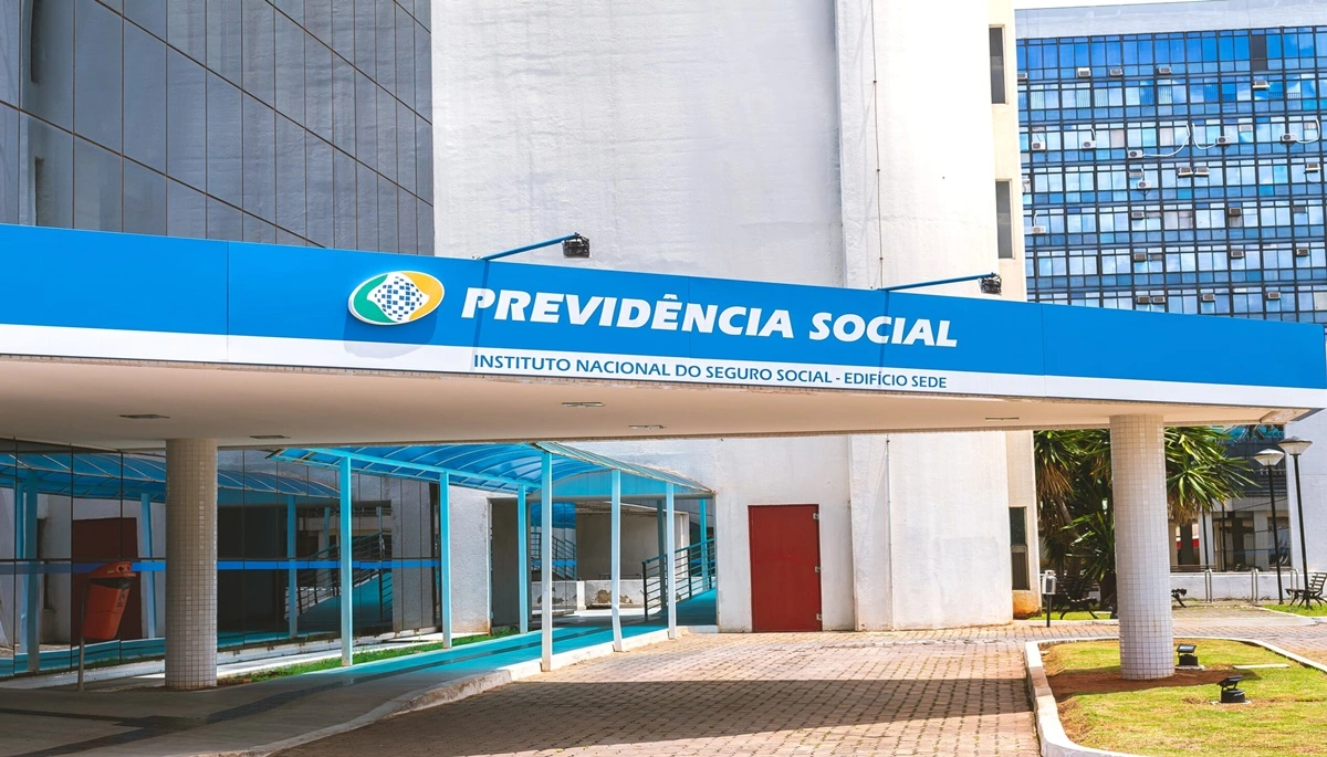 imagem da fachada da sede do prédio do INSS mostrando a entrada - Concurso INSS