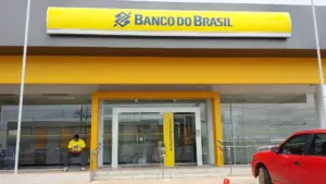 Entrada do Banco do Brasil.