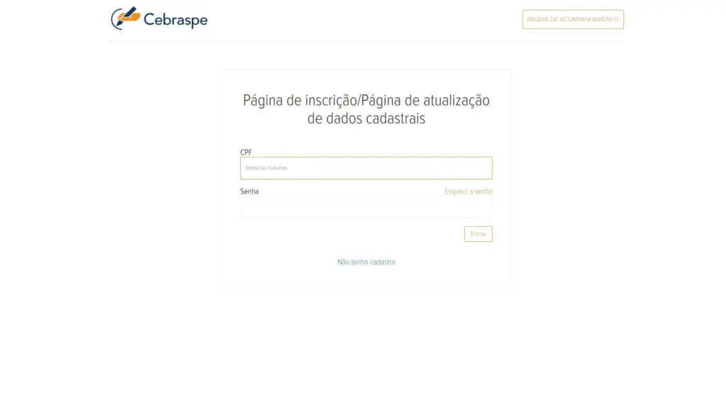 2º passo para a inscrição do concurso BDMG.