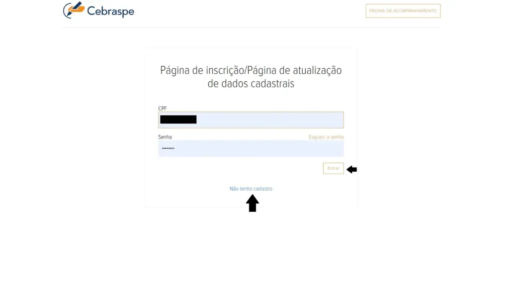 3º passo para a inscrição do Concurso Embrapa.