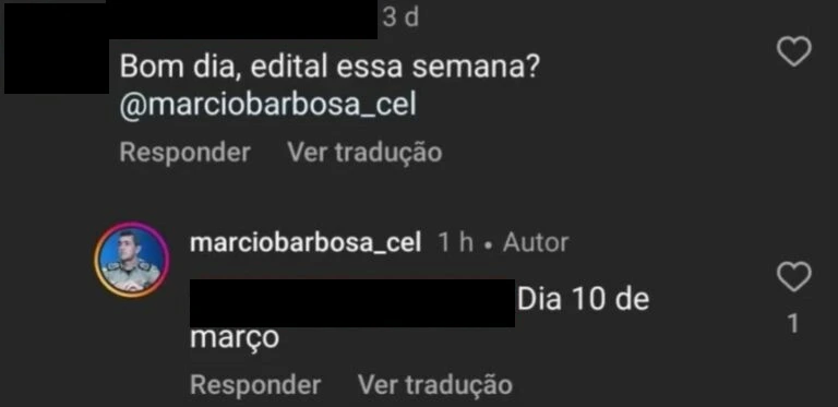 Resposta a um seguidor sobre o concurso PM TO.