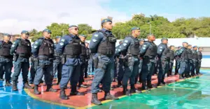 Soldados da Polícia Militar do Sergipe em formação e uniformizados / Concurso PM SE