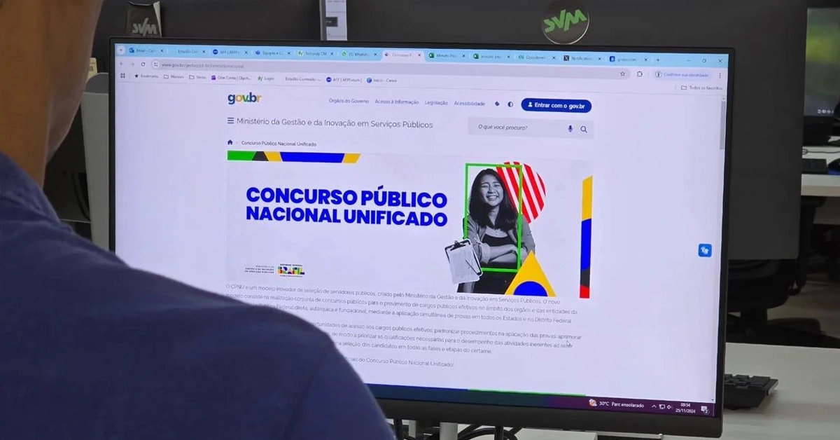 Site da página oficial do Concurso Nacional Unificado / CNU