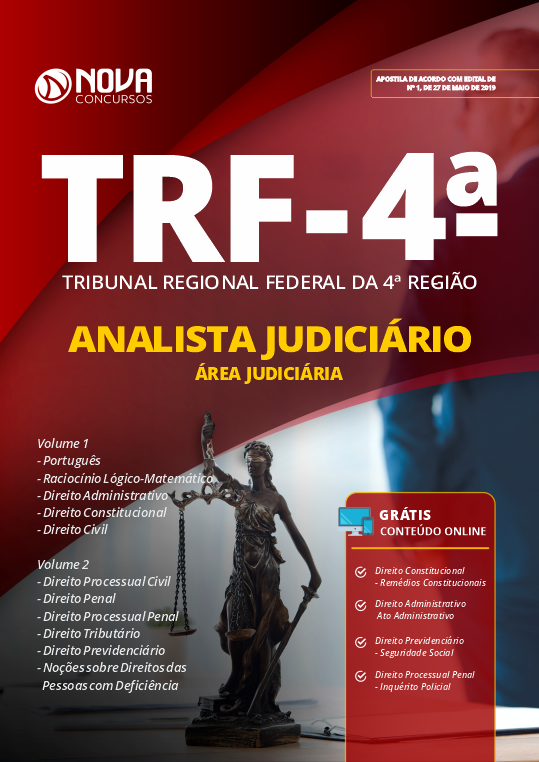 Download Apostila TRF4 2019 - Analista Judiciário - Área Judiciária