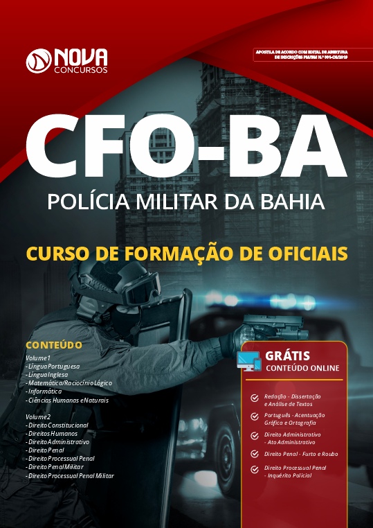 Apostila Cfo Pm Ba 2019 Curso De Formação De Oficiais Cfopm